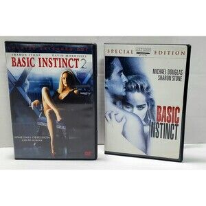 Basic Instinct 1 Special Ed & 2 Unrated Extended Cut DVD • Thriller Set